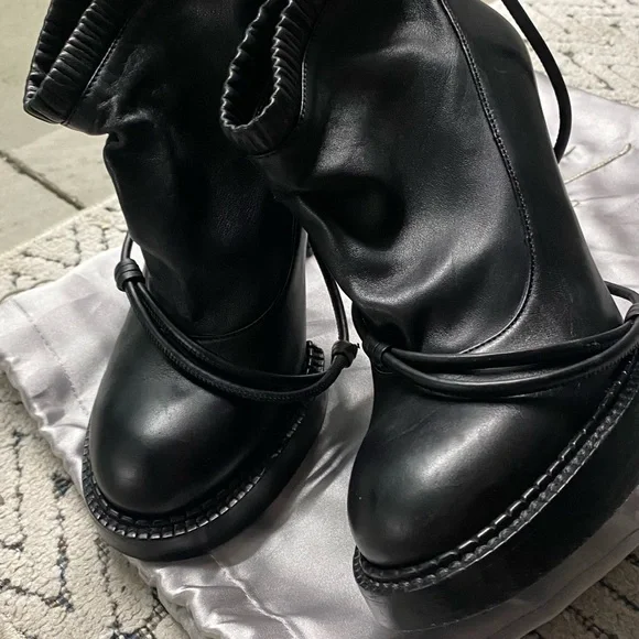 kris van assche archive leather boots